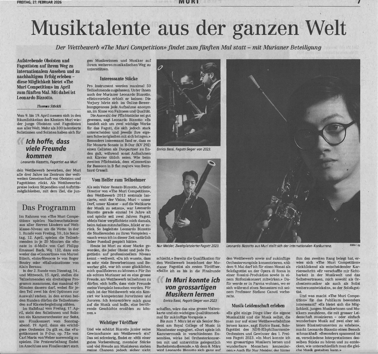 Musiktalente aus der ganzen Welt
